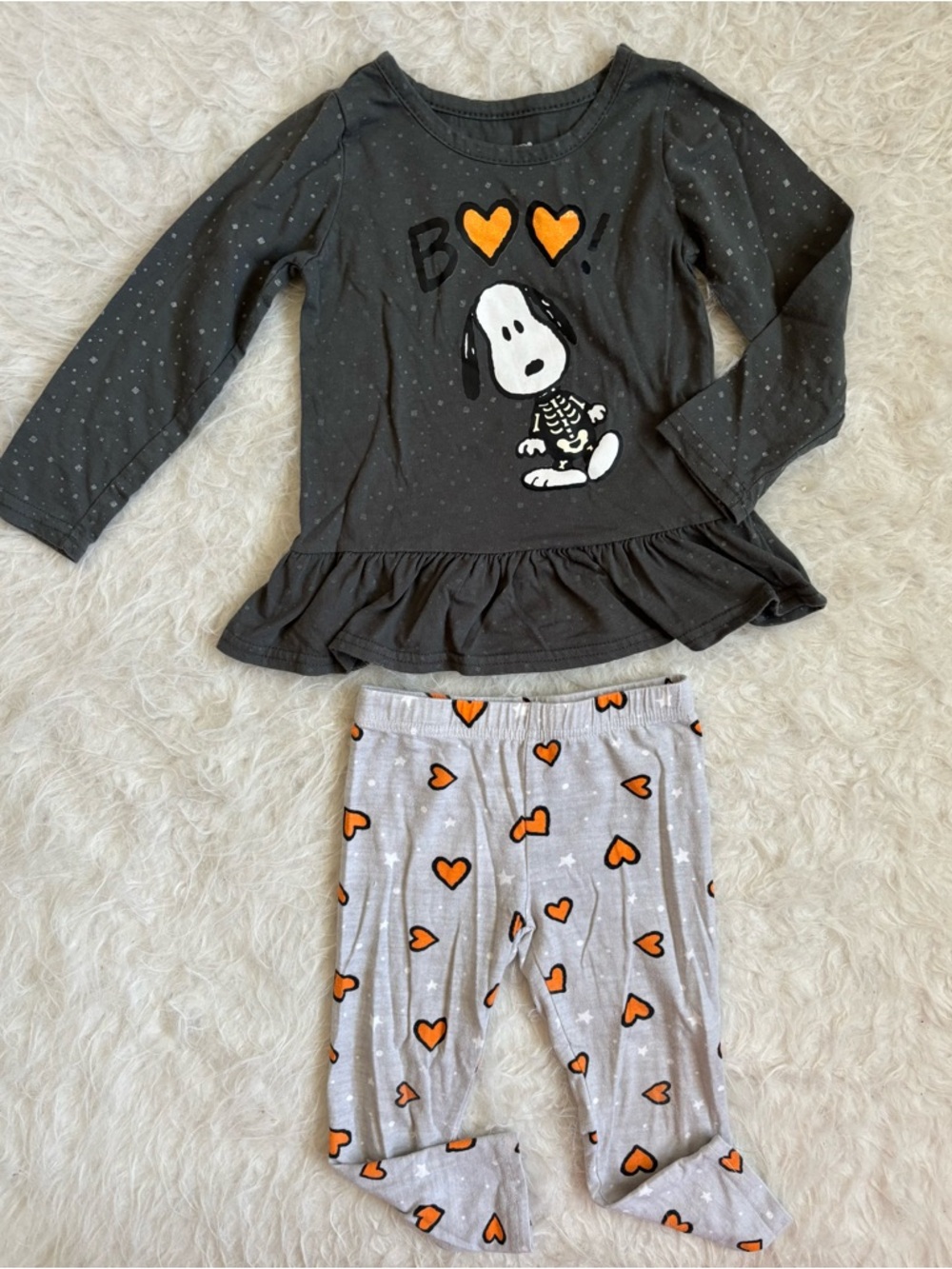 Peanuts Snoopy Girls Halloween Outfit Matching Set